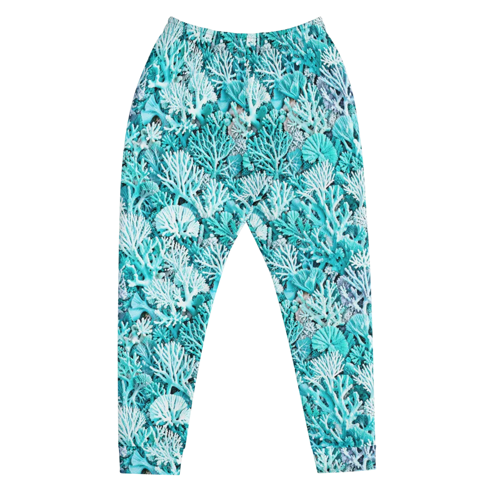 Aqua Coral Garden on Men's Joggers — Front