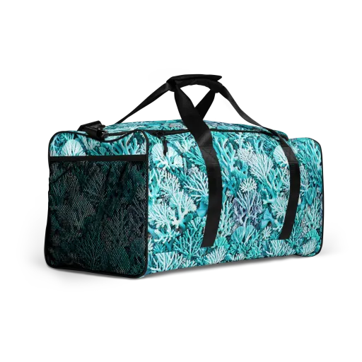 Aqua Coral Garden on a Duffle Bag