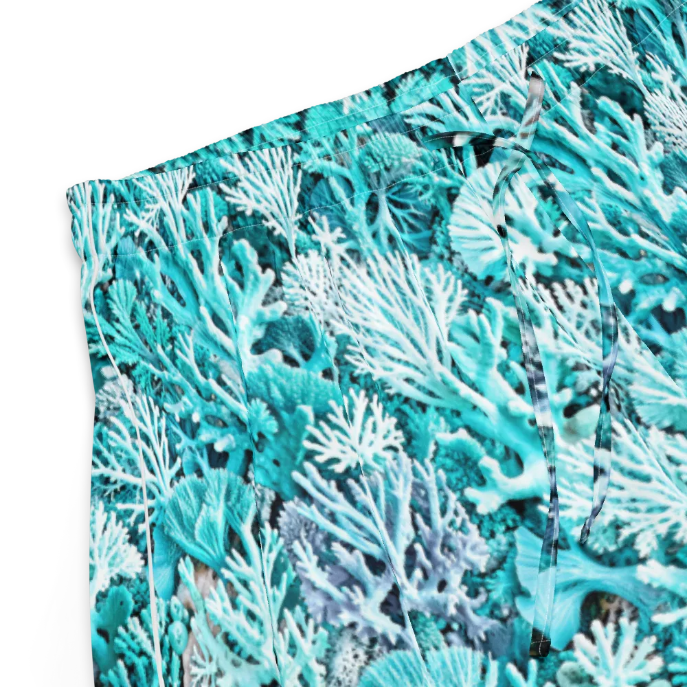 Aqua Coral Garden on Women's Pajama Shorts — Product details