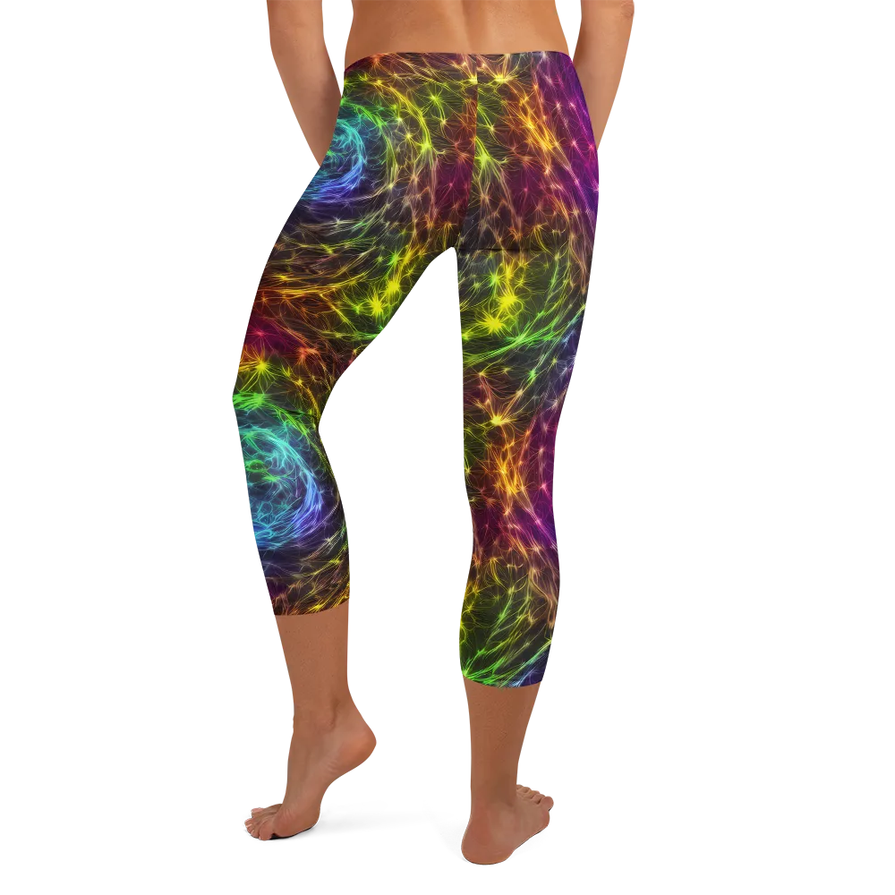 Cosmic Filaments on Capri Leggings — Back