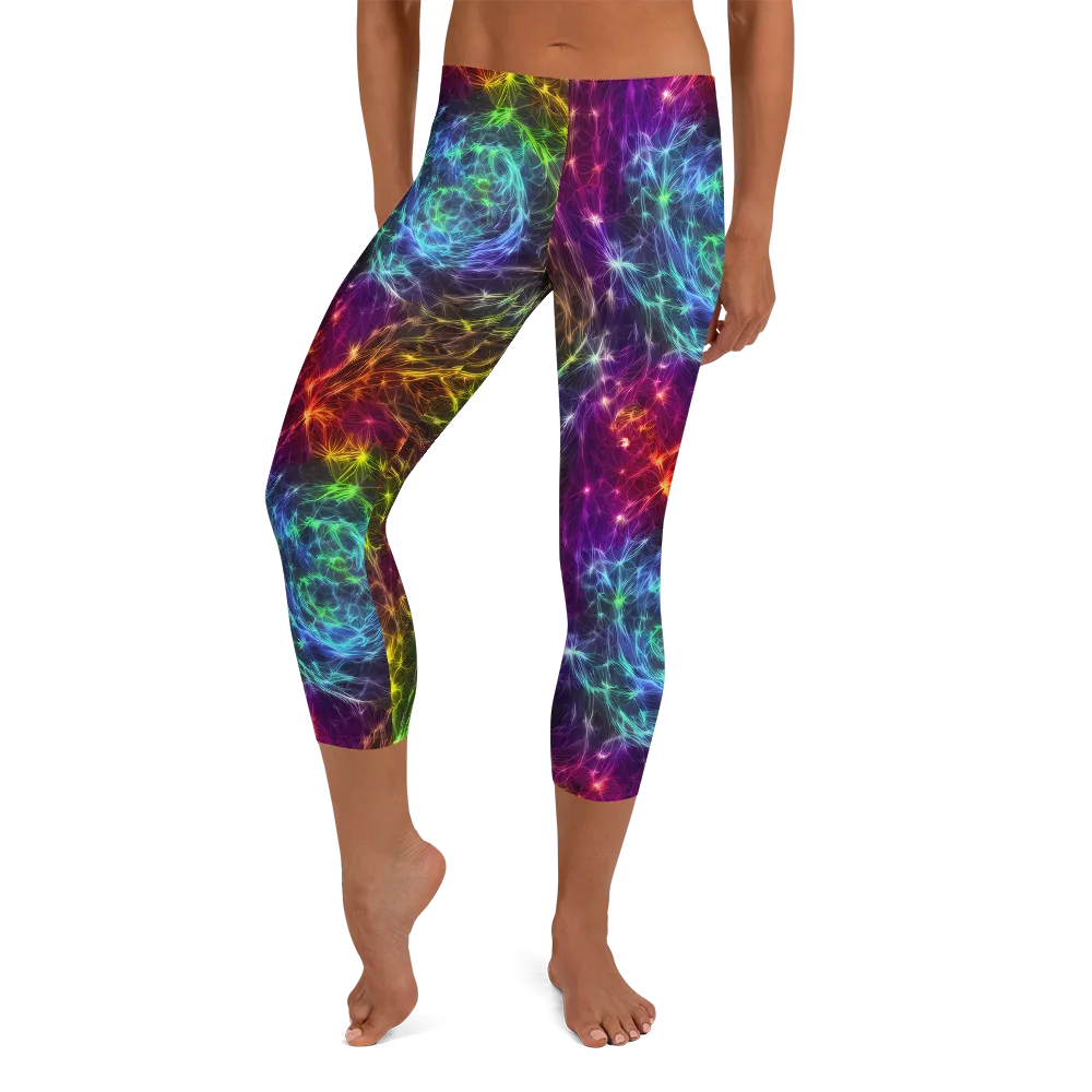 Cosmic Filaments on Capri Leggings — Front