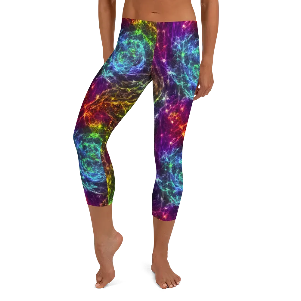 Cosmic Filaments on Capri Leggings — Front