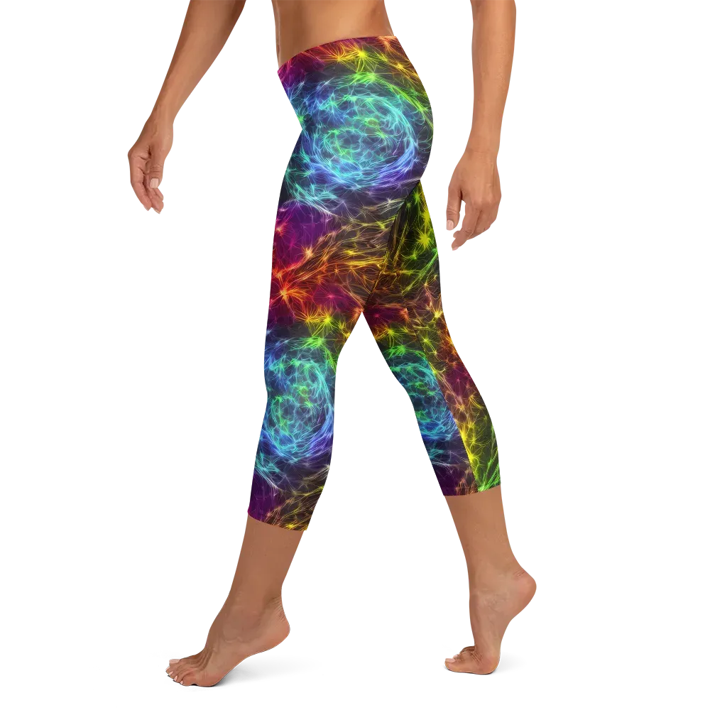 Cosmic Filaments on Capri Leggings — Left