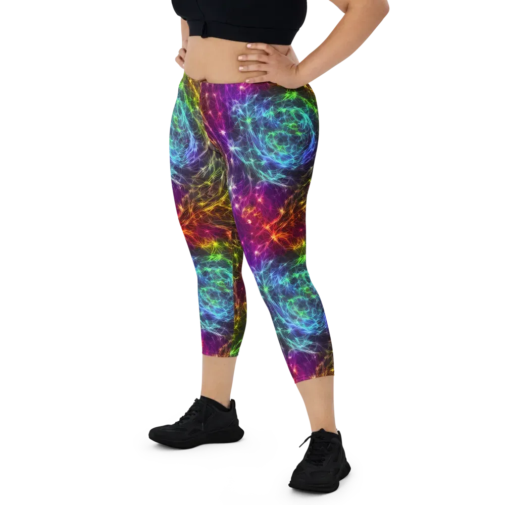 Cosmic Filaments on Capri Leggings — Front