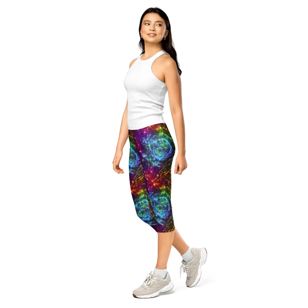 Cosmic Filaments on Capri Leggings — Left Front