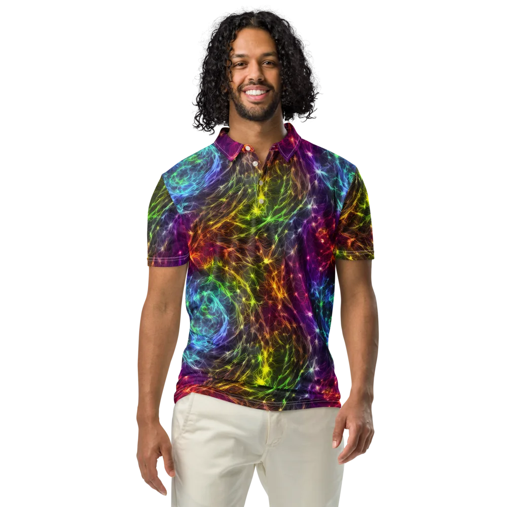 Cosmic Filaments on Men's Slim Fit Polo Shirt — Front