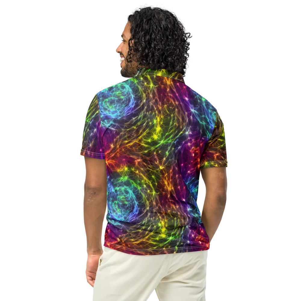 Cosmic Filaments on Men's Slim Fit Polo Shirt — Back