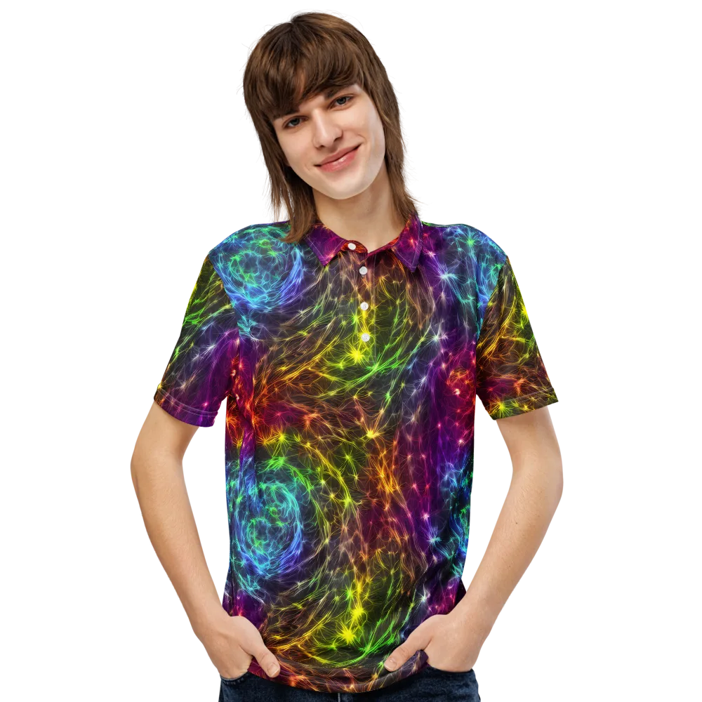 Cosmic Filaments on Men's Slim Fit Polo Shirt — Front