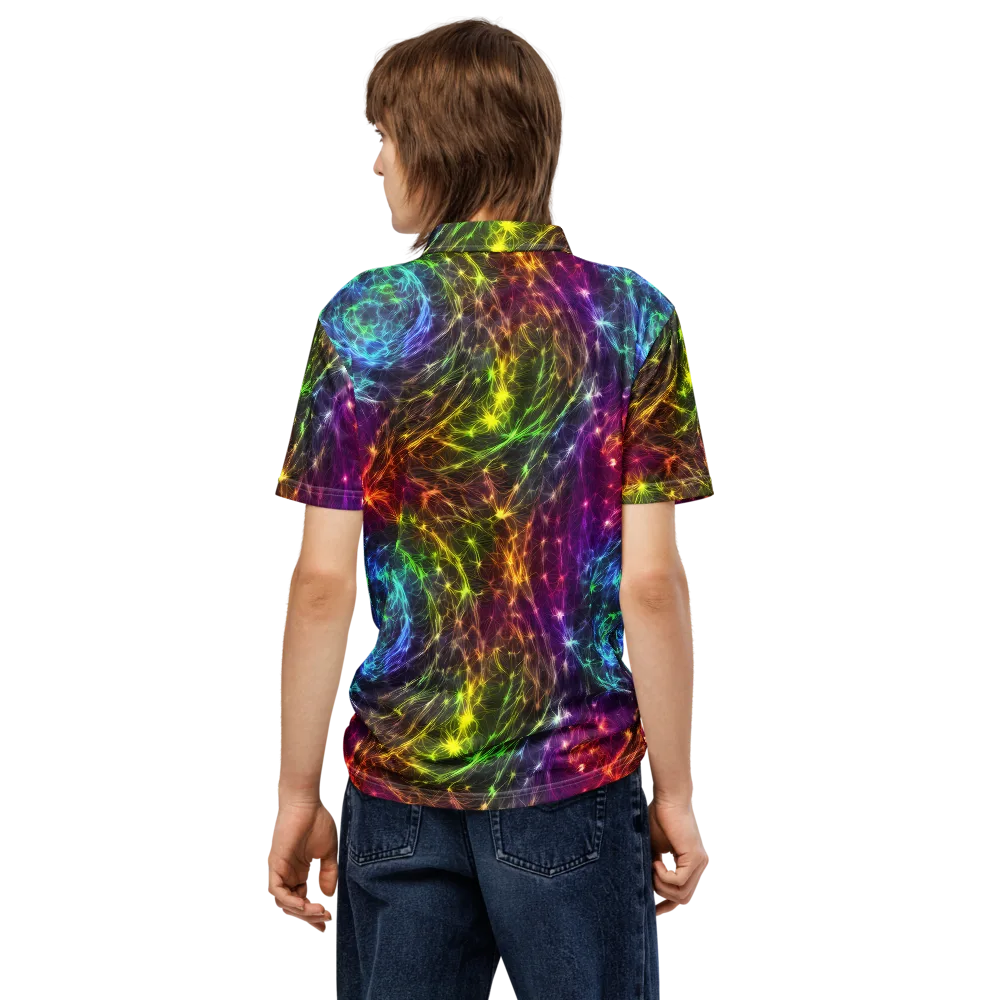 Cosmic Filaments on Men's Slim Fit Polo Shirt — Back