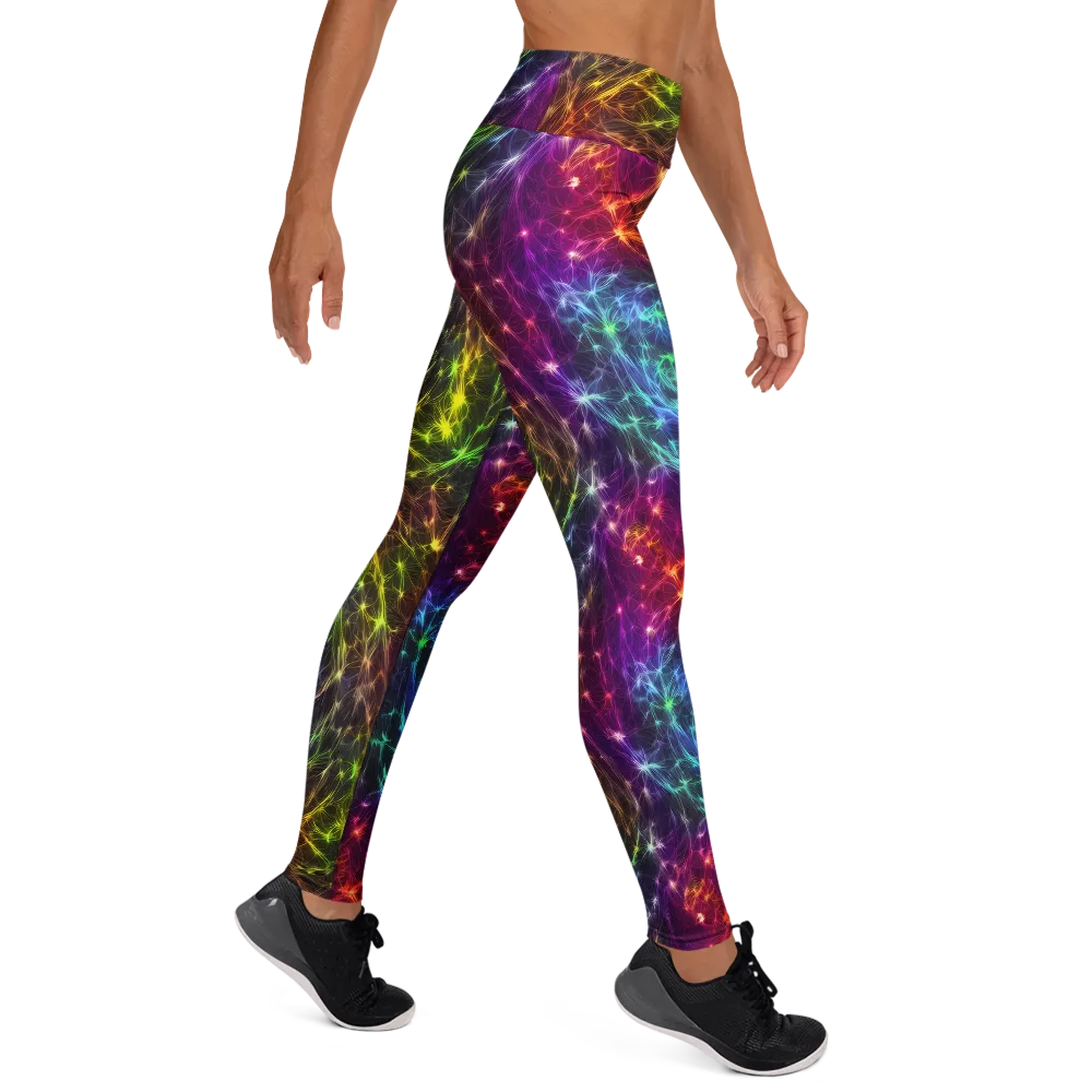 Cosmic Filaments on Yoga Leggings — Right