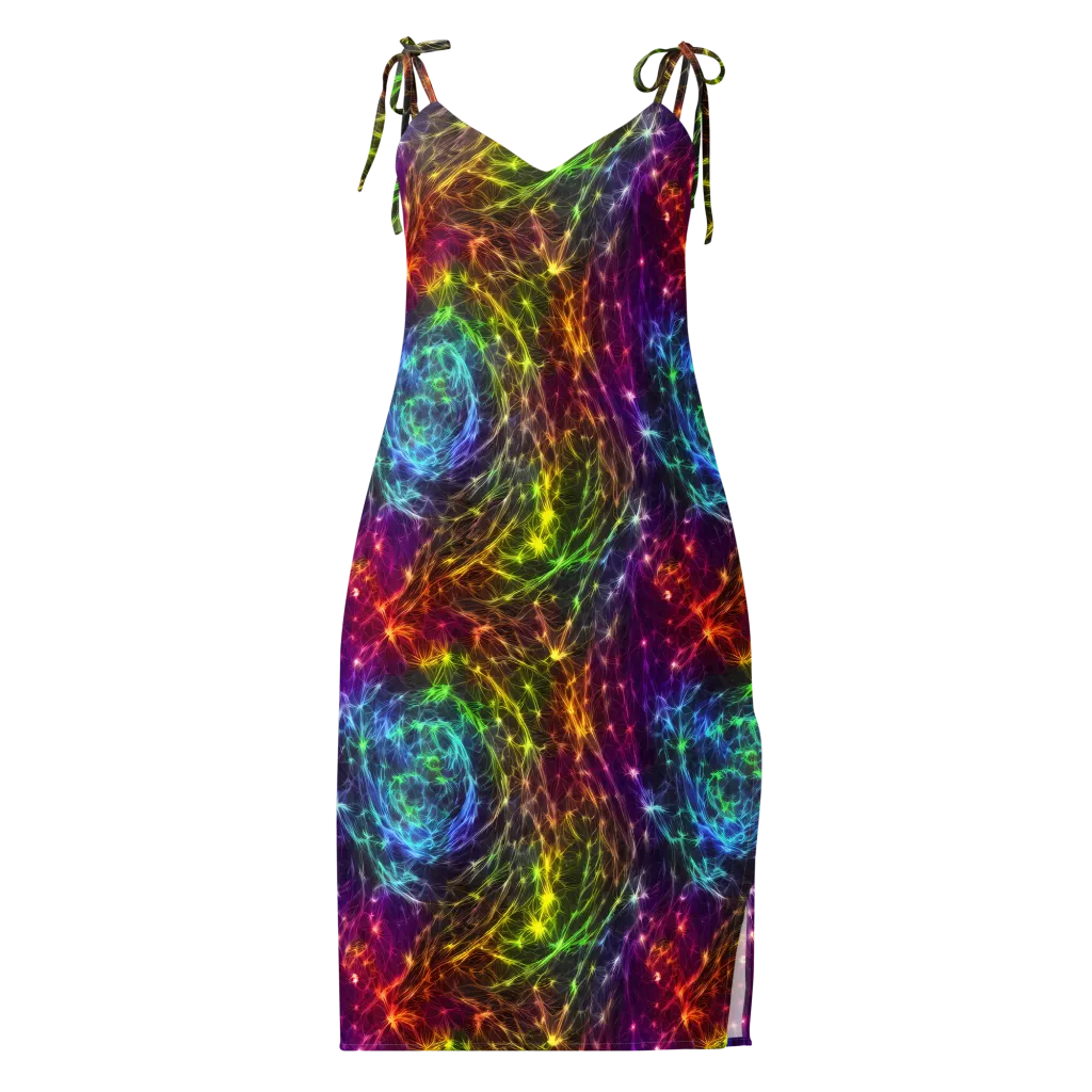 Cosmic Filaments on Slip Dress — Front