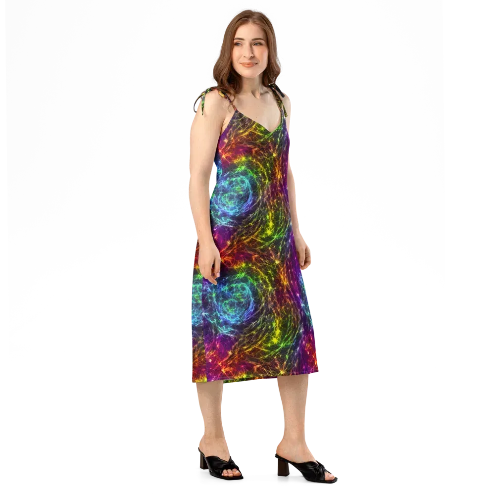 Cosmic Filaments on Slip Dress — Right Front