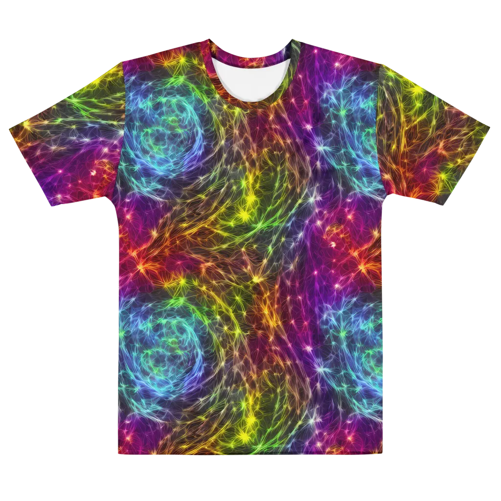 Cosmic Filaments on Men's Cotton Crew Neck T-Shirt — Front