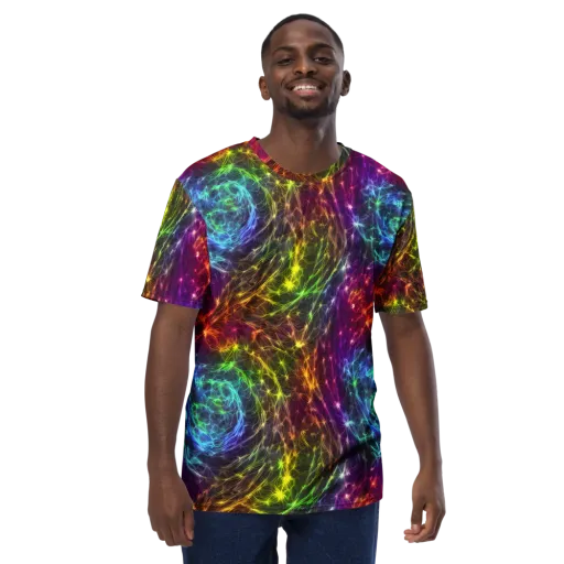 Cosmic Filaments on a Men's Crew Neck T-Shirt