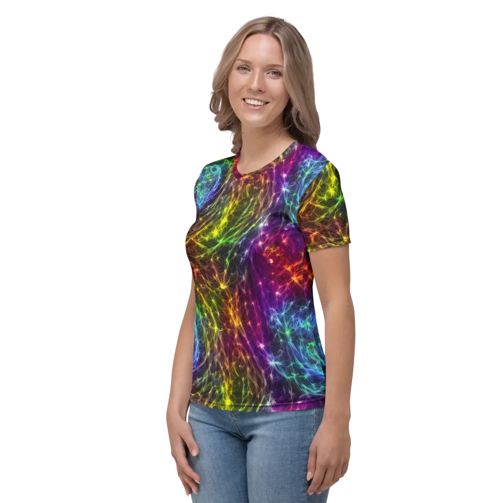 Cosmic Filaments on Women's Crew Neck T-Shirt — Left