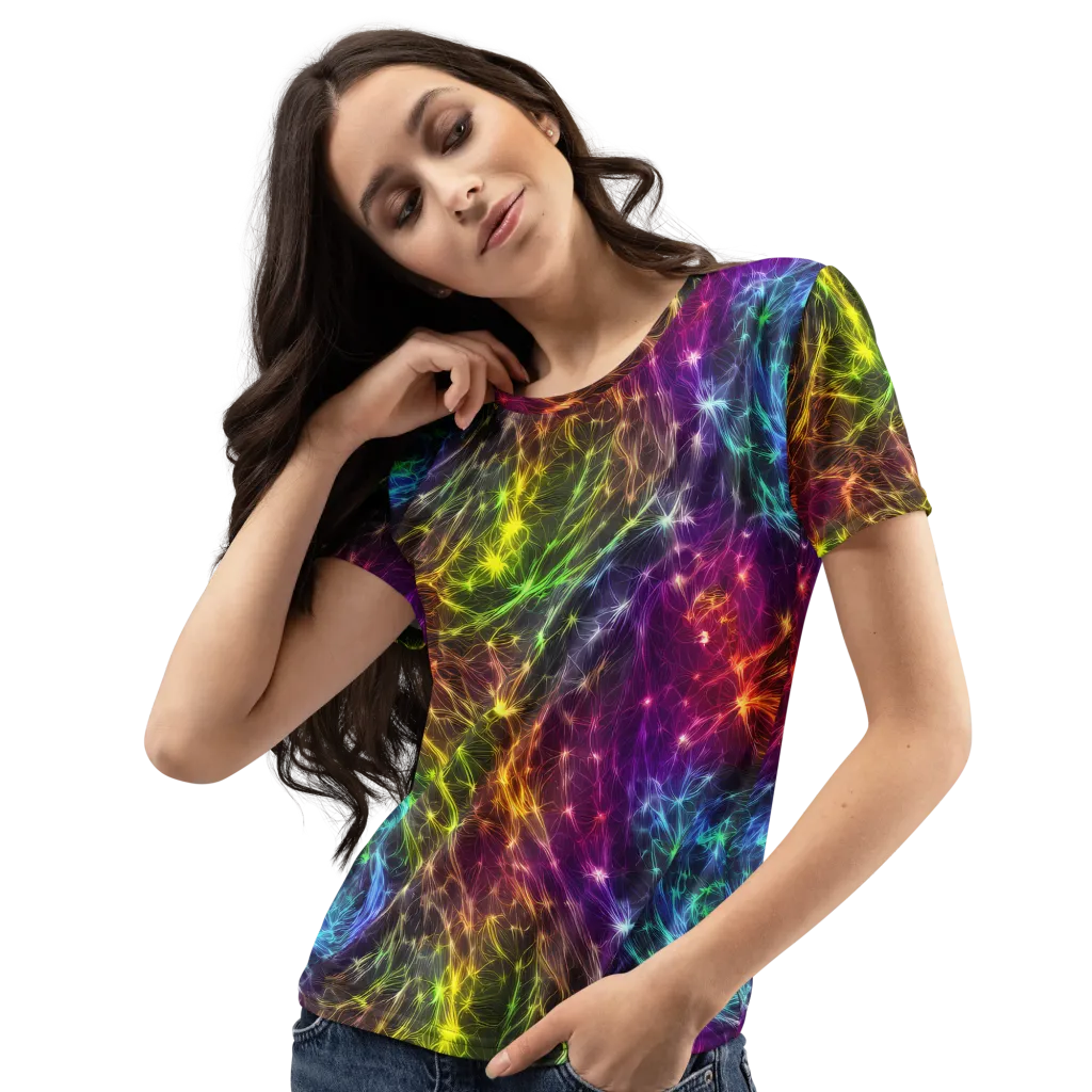 Cosmic Filaments on Women's Crew Neck T-Shirt — Left Front