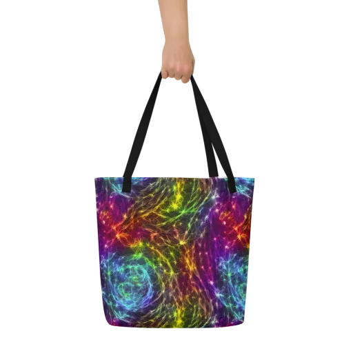 Cosmic Filaments on a Large Tote Bag W/ Pocket