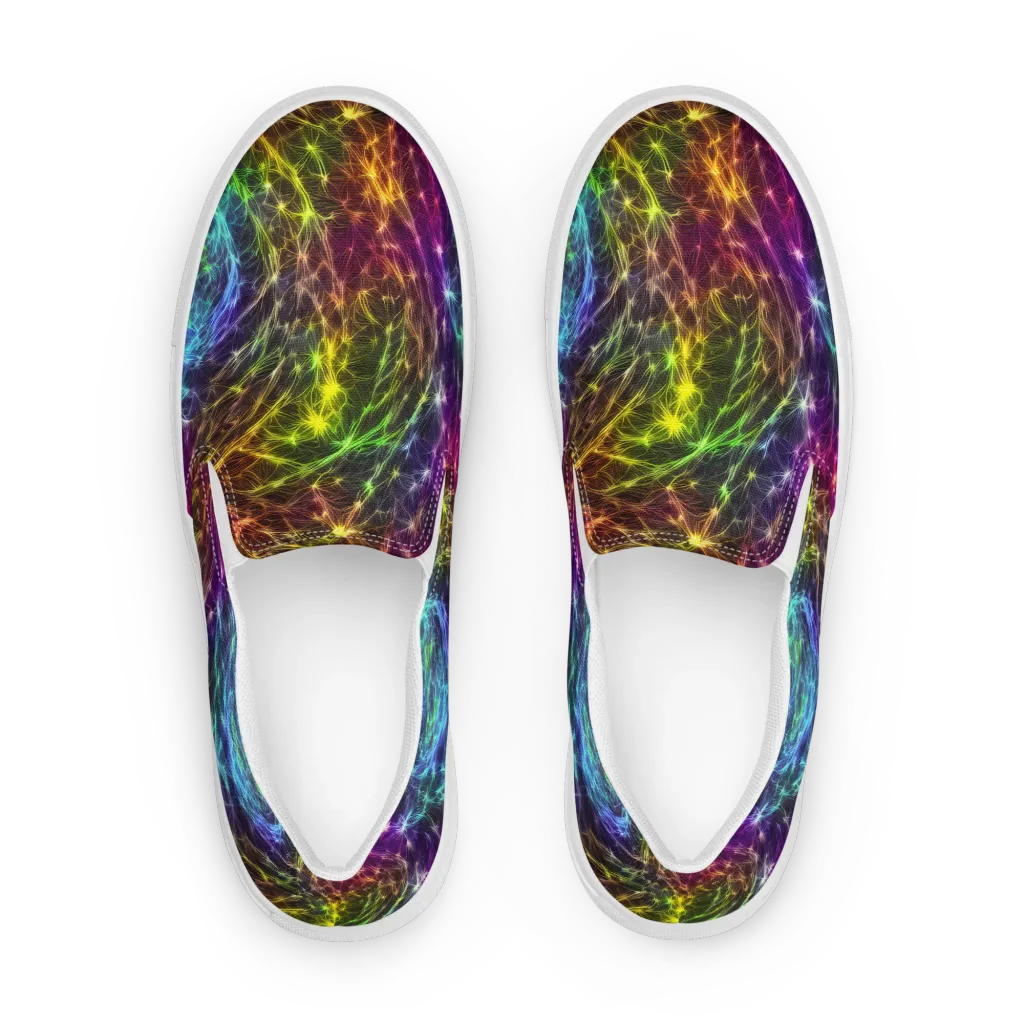 Cosmic Filaments on Women's Slip-On Canvas Shoes — Front