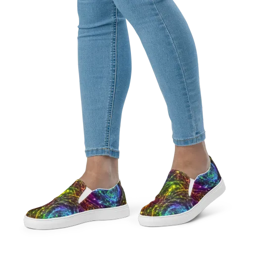 Cosmic Filaments on a Women's Slip-On Canvas Shoes