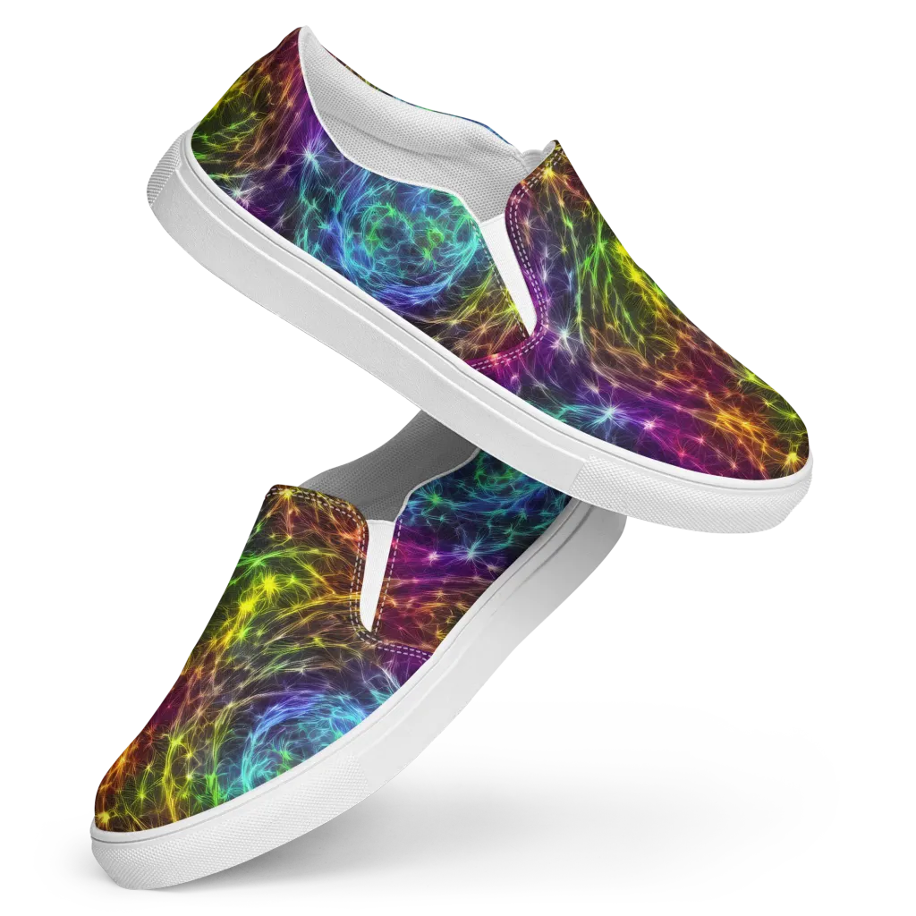 Cosmic Filaments on Women's Slip-On Canvas Shoes — Front