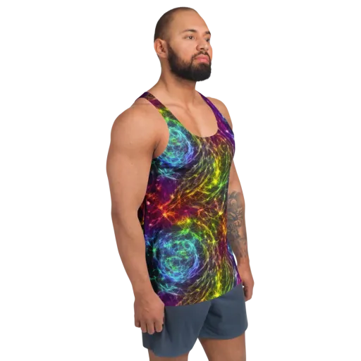 Cosmic Filaments on a Men's Tank Top