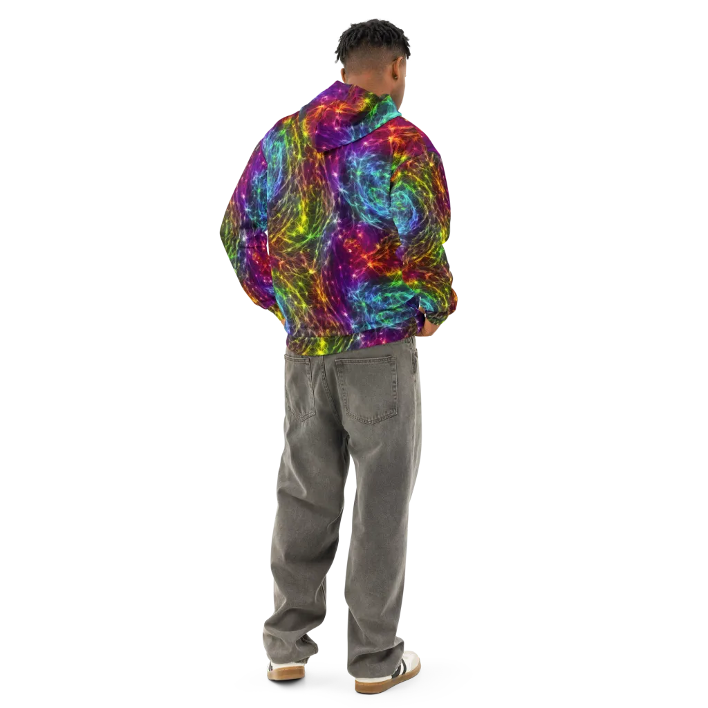 Cosmic Filaments on Cotton Hoodie — Back