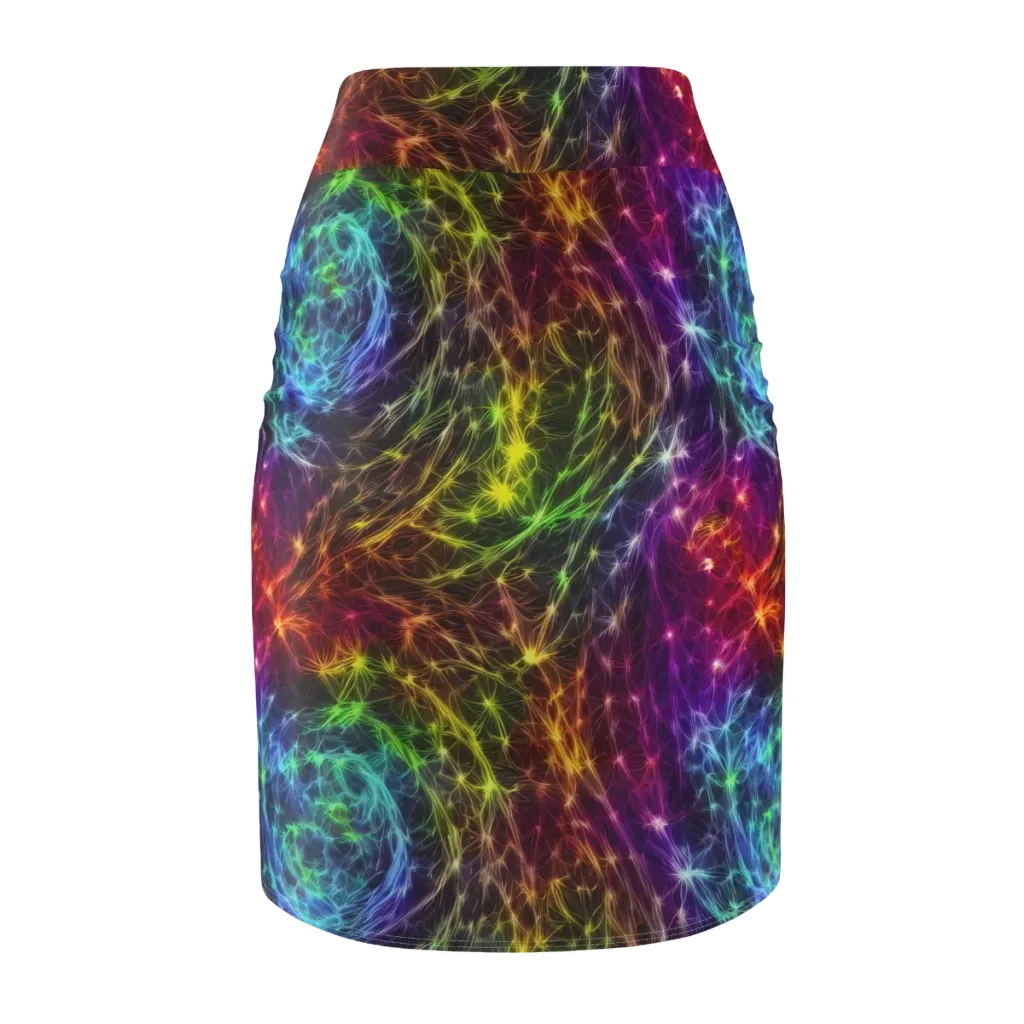 Cosmic Filaments on Pencil Skirt — Back
