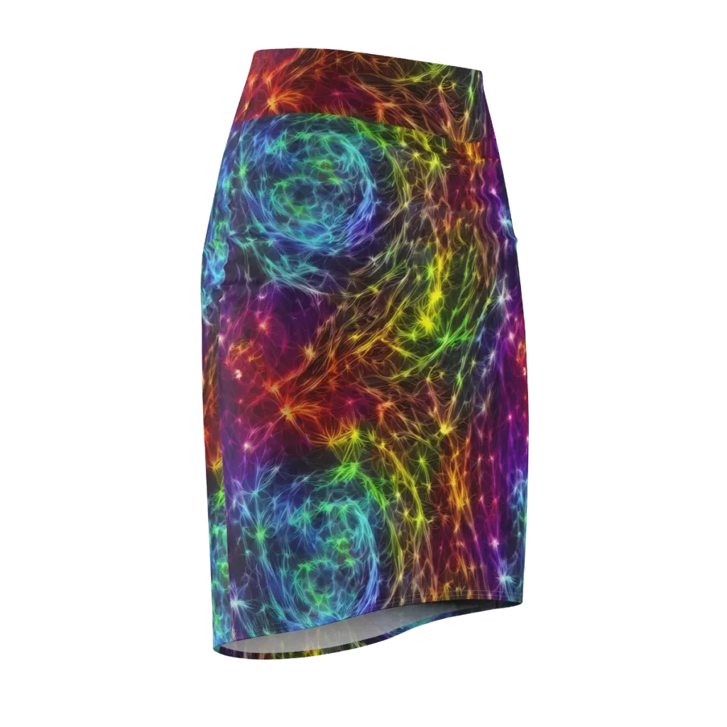 Cosmic Filaments on Pencil Skirt — Front Side