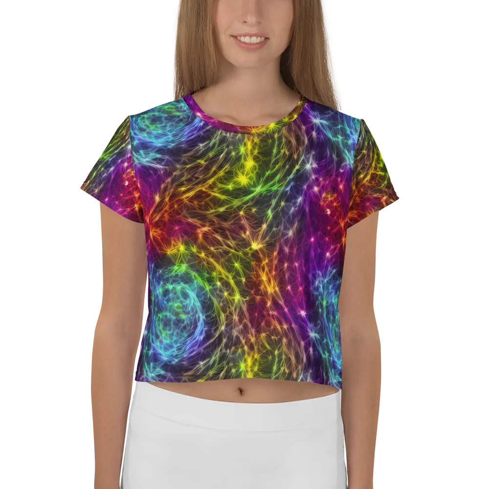 Cosmic Filaments on Crop Tee — Front
