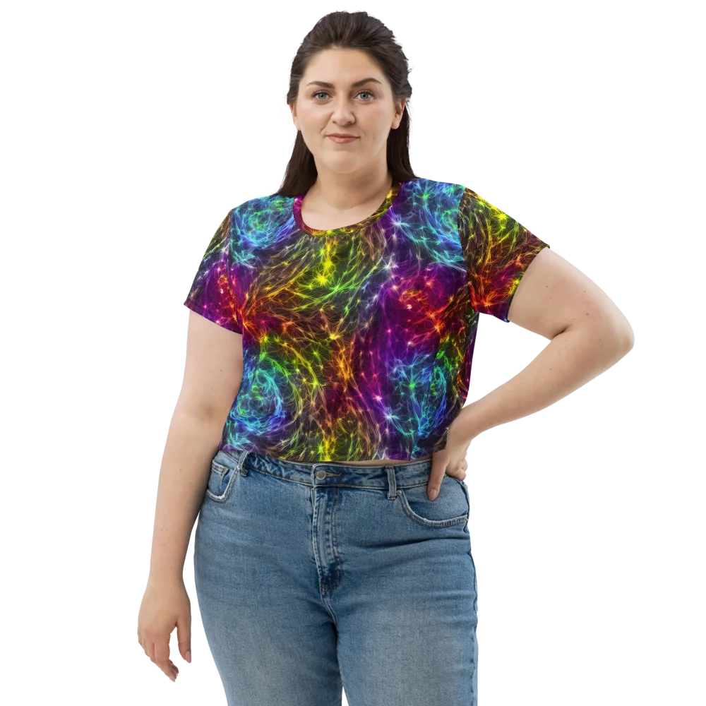 Cosmic Filaments on Crop Tee — Front