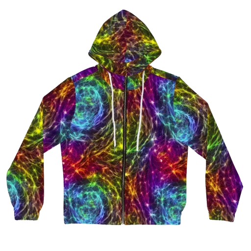 Cosmic Filaments on a Women's Full-Zip Hoodie