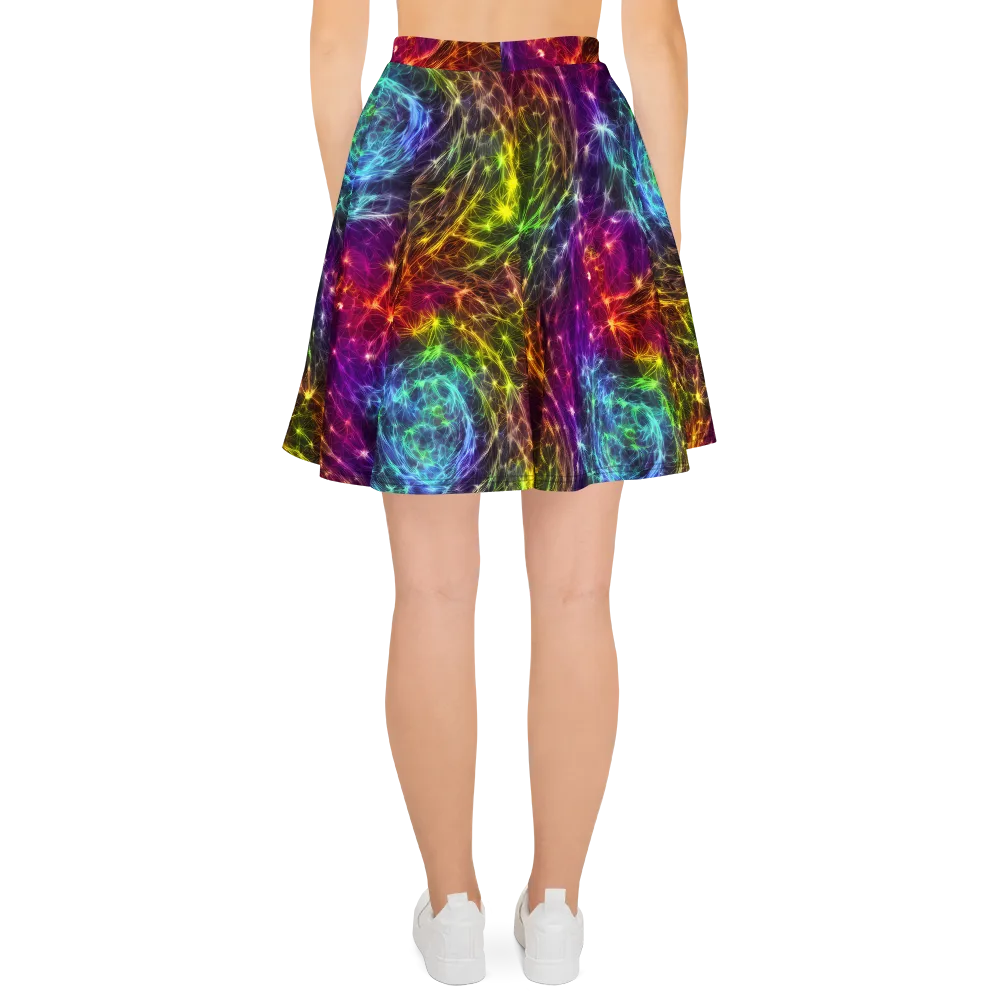 Cosmic Filaments on Skater Skirt — Back