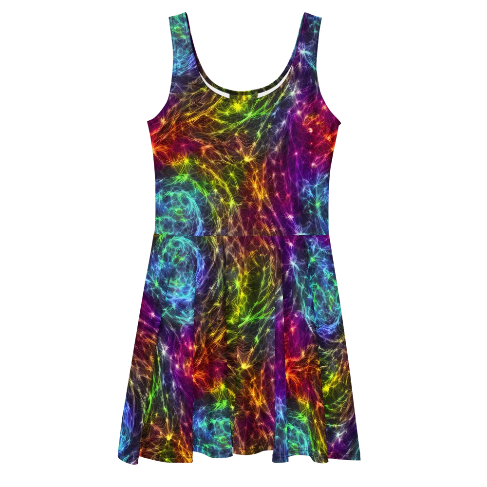 Cosmic Filaments on Skater Dress — Front