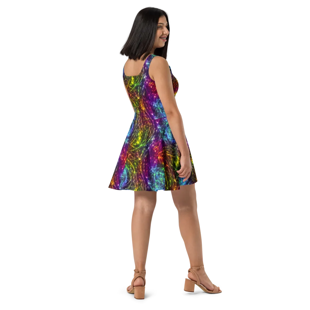Cosmic Filaments on Skater Dress — Right