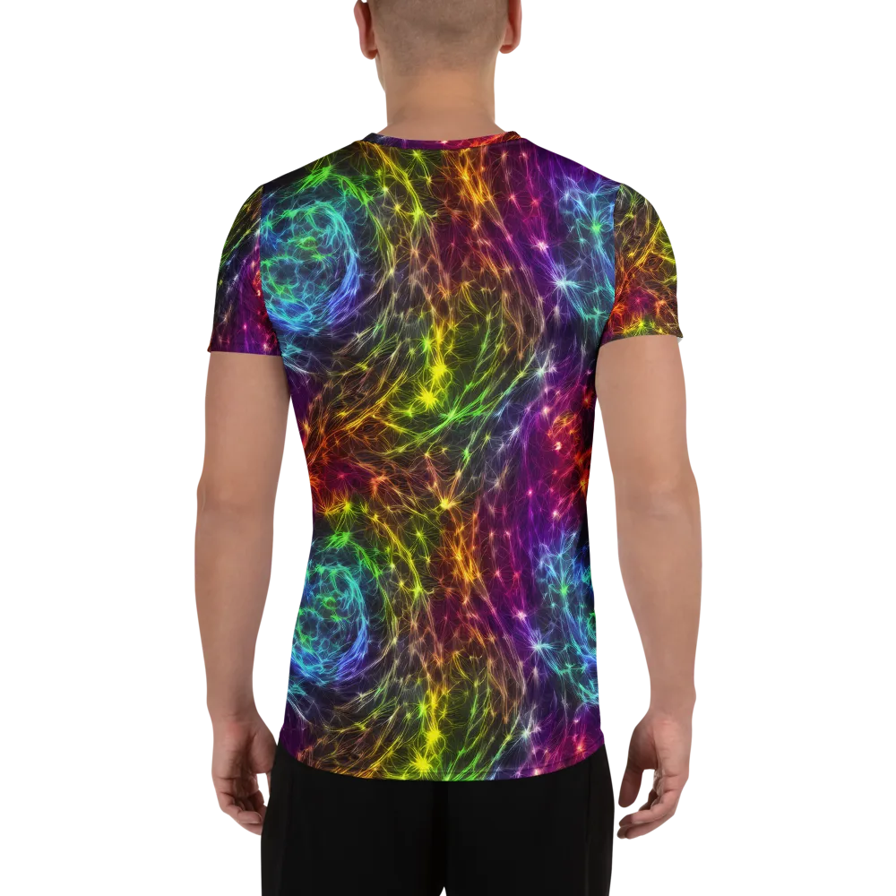 Cosmic Filaments on Men's Athletic T-Shirt — Back