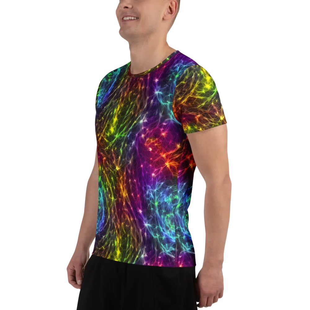 Cosmic Filaments on Men's Athletic T-Shirt — Left