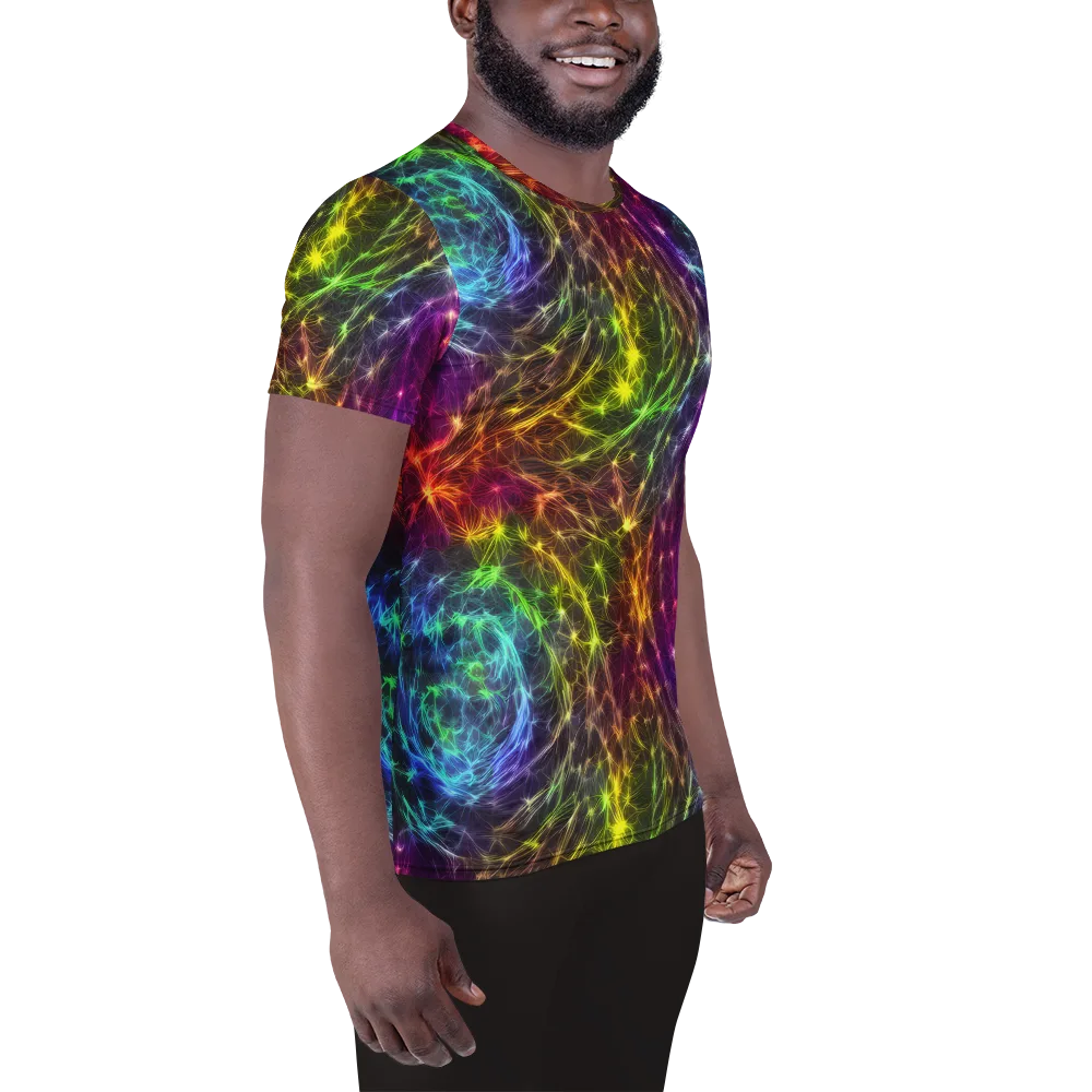 Cosmic Filaments on Men's Athletic T-Shirt — Right
