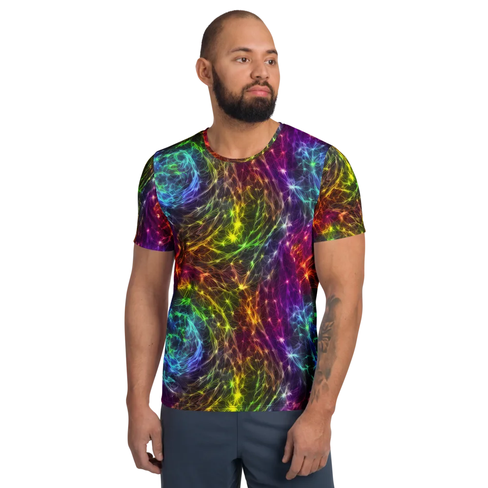 Cosmic Filaments on Men's Athletic T-Shirt — Front
