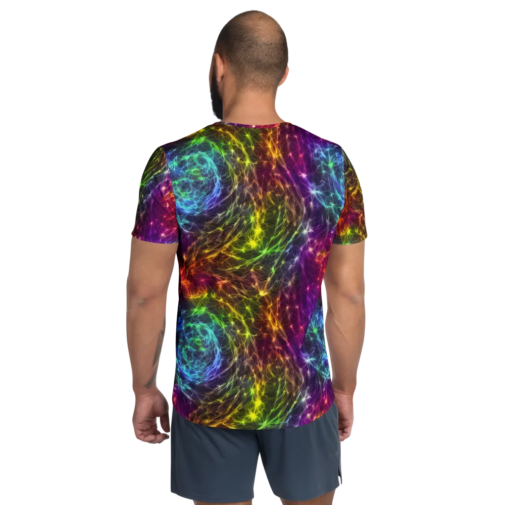 Cosmic Filaments on Men's Athletic T-Shirt — Back