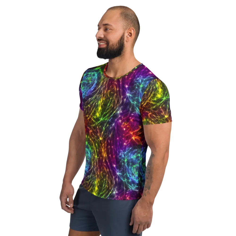 Cosmic Filaments on Men's Athletic T-Shirt — Left