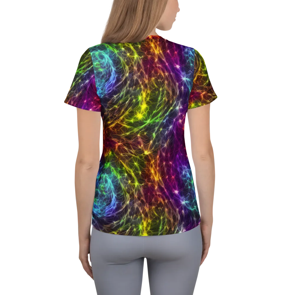 Cosmic Filaments on Women's Athletic T-Shirt — Back