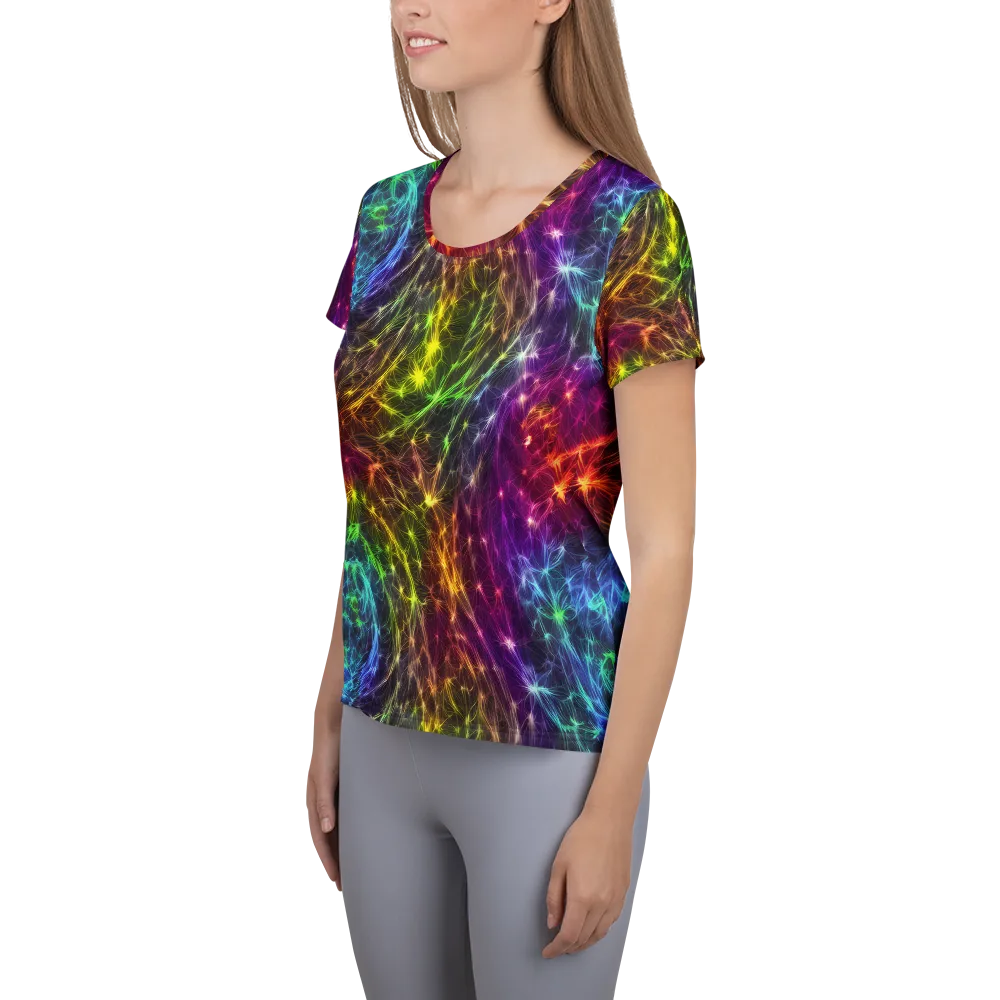 Cosmic Filaments on Women's Athletic T-Shirt — Left