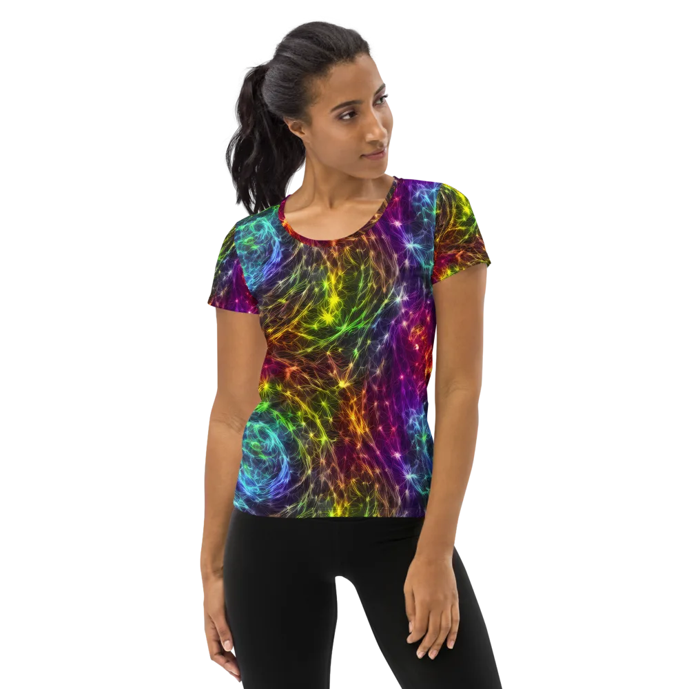 Cosmic Filaments on Women's Athletic T-Shirt — Front