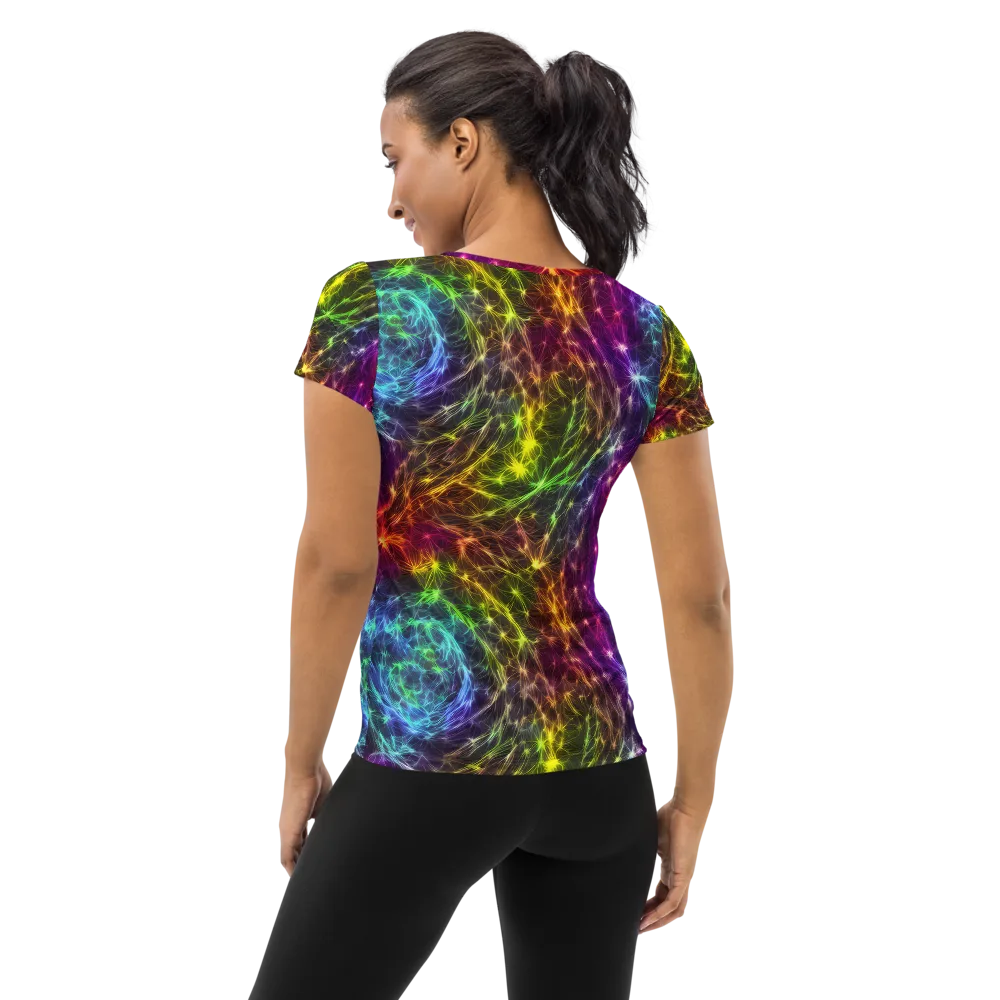 Cosmic Filaments on Women's Athletic T-Shirt — Back