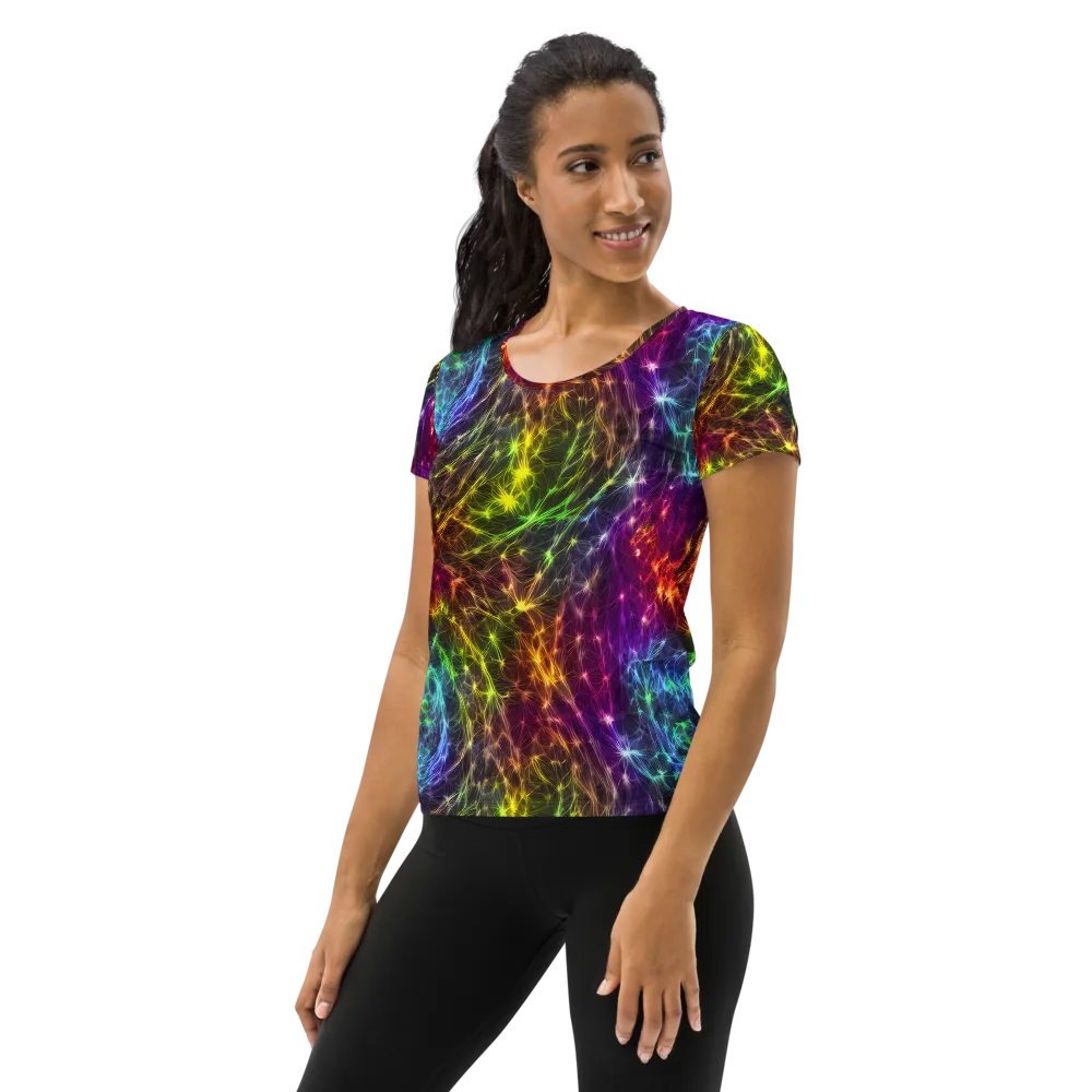 Cosmic Filaments on Women's Athletic T-Shirt — Left