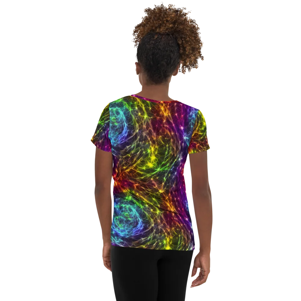 Cosmic Filaments on Women's Athletic T-Shirt — Back