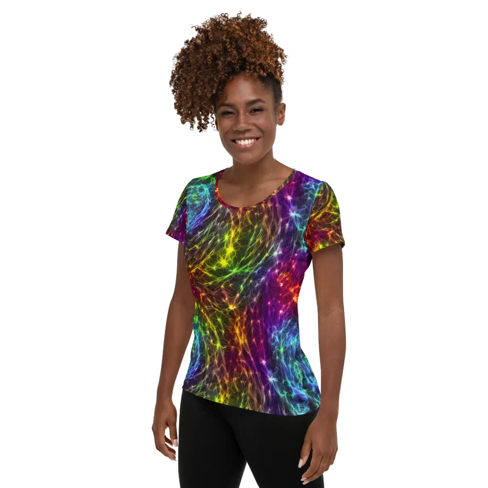Cosmic Filaments on Women's Athletic T-Shirt — Left
