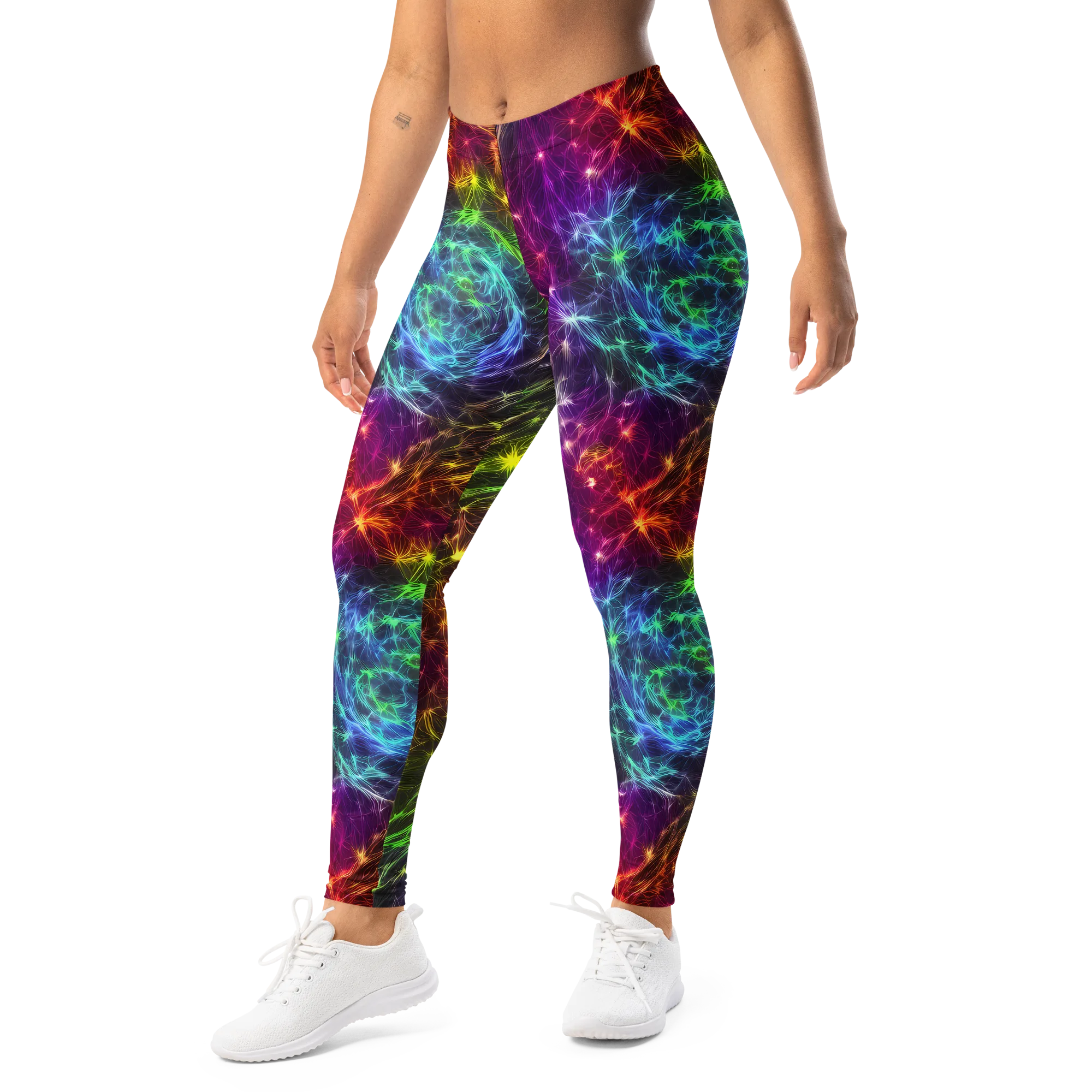 Cosmic Filaments on Leggings — Left Front