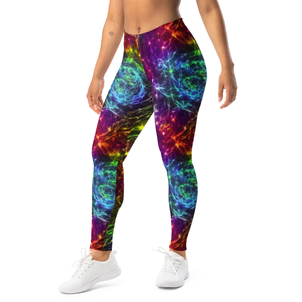 Cosmic Filaments on Leggings — Left Front