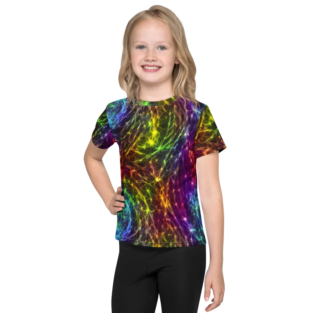 Cosmic Filaments on Kids Crew Neck T-Shirt — Front